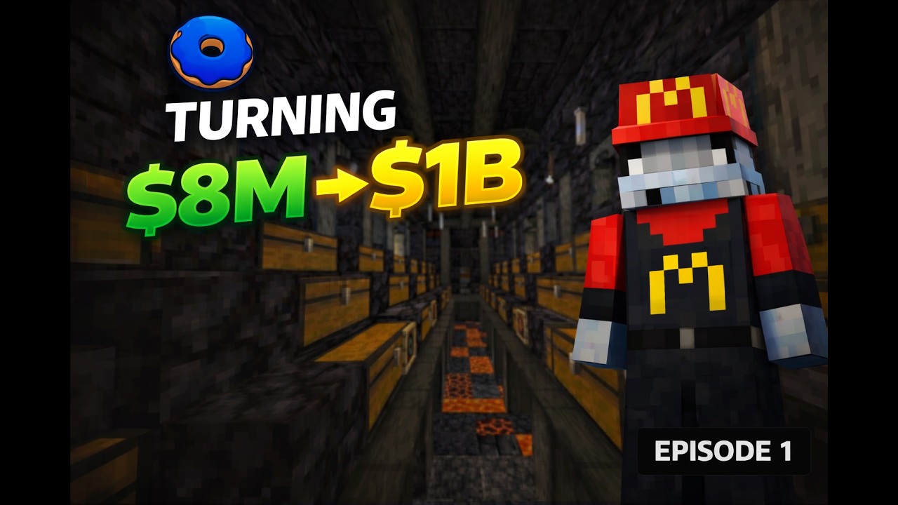 I Started With 8 Million... Can I Reach 1 Billion? | Donut SMP Episode 1