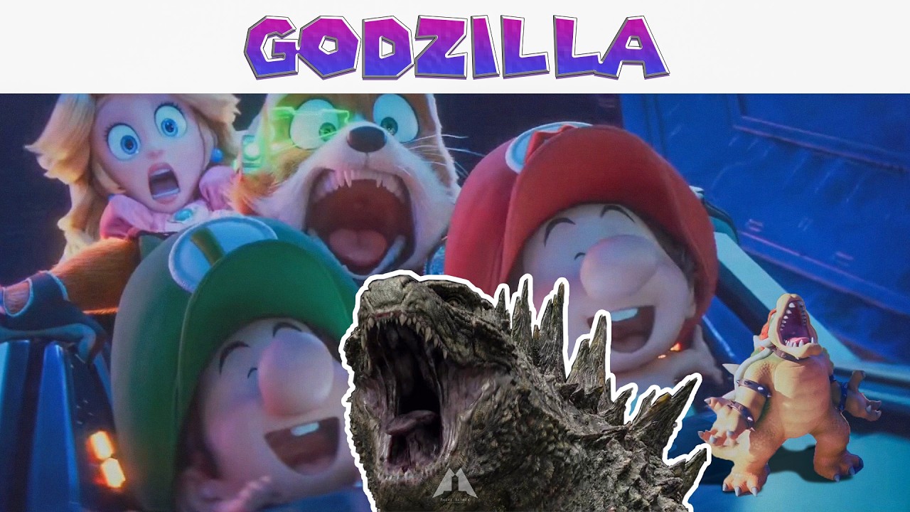 Super Mario Galaxy Movie but screams got replaced with Godzilla Roar memes