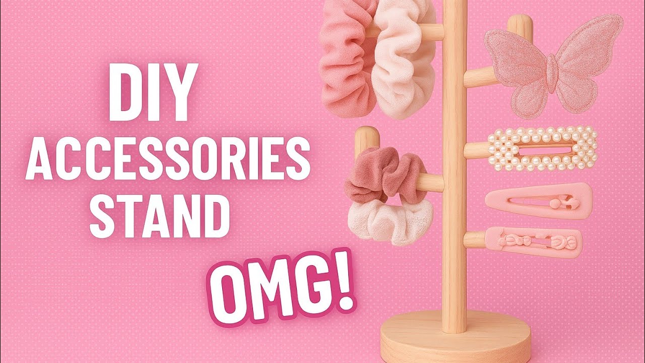 DIY Hair Accessories Stand | Cute & Easy Organizer for Scrunchies, Clips & Pins!
