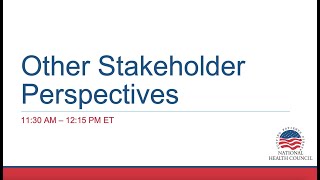 Other Stakeholder Perspectives: Multi-Stakeholder Dialogue on Achieving PC-CIS