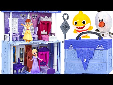 Invite you to <strong>Frozen2</strong> Arendelle Castle! Make a Olaf with Elsa, Baby shark | PinkyPopTOY
