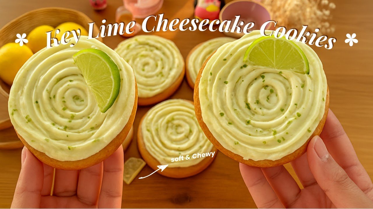 The BEST Key Lime Cheesecake Cookies 🍋🍪 Easy Cookie Recipe