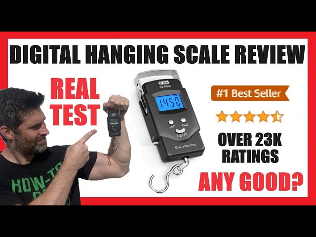 Digital Fish Scale Hanging Scale with Tape Measure,Temperature Display ( F/  C),Backlit LCD Display,110