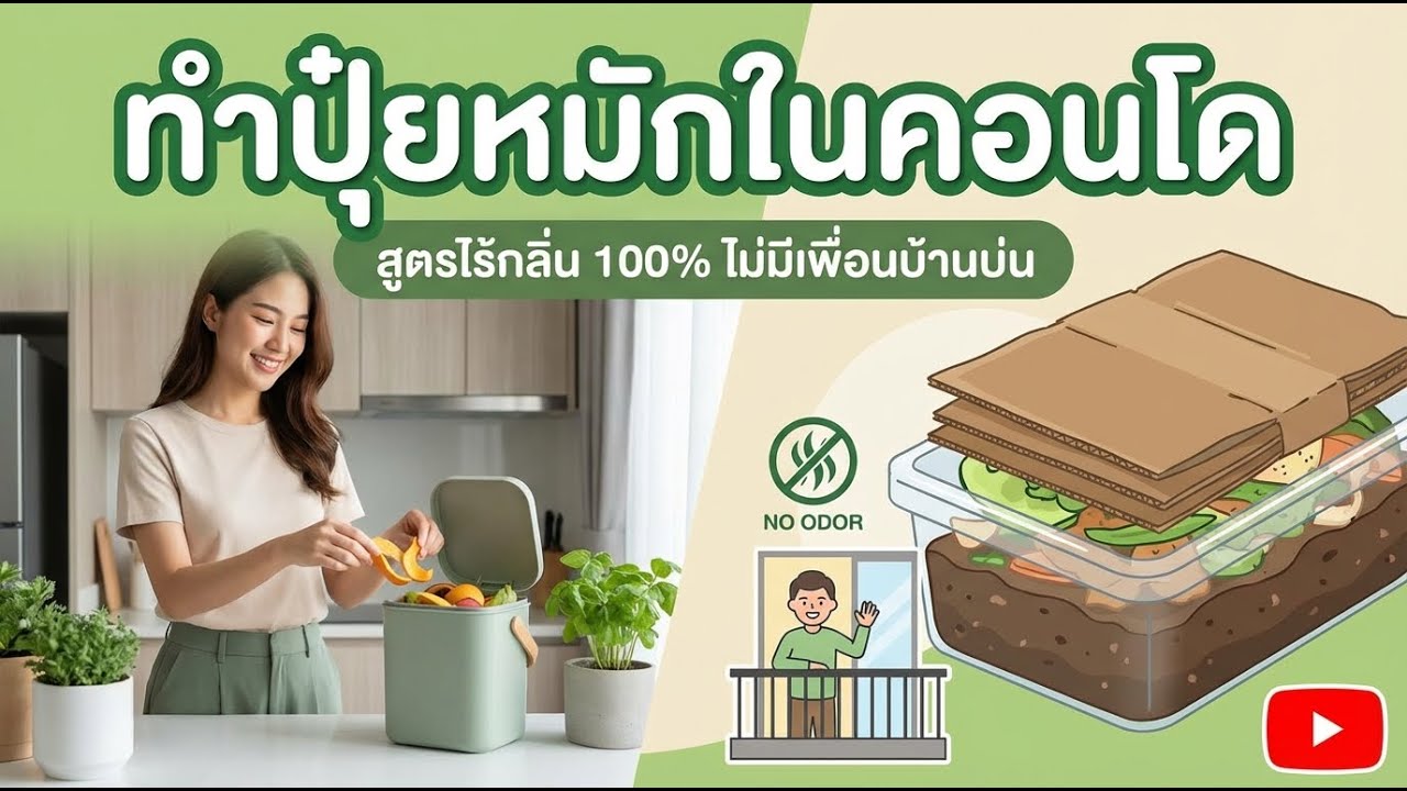 ปุ๋ยหมักในคอนโด กลิ่นไม่ติดเพื่อนบ้าน! สูตร 100% ไร้กลิ่น