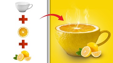 How to create lemon fruit cup photo manipulation in Photoshop 2023 | Jezzi