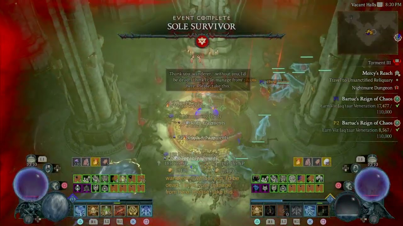 Diablo 4 S10 Spiritborn Mercy's Reach Nightmare Dungeon I Local coop I Couple Game I Torment 3