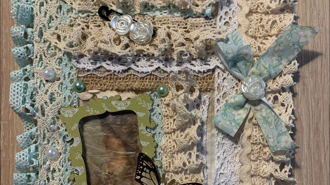 Tuto Embellissement Enveloppe recyclée Shabby pour Junk💙🦋|54#scrap #action #tuto#embellissements