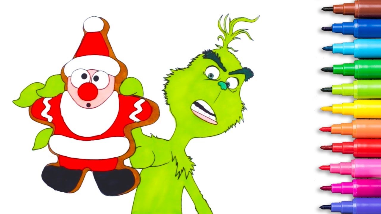 Grinch Cookie - Coloring Pages | Coloring Books for Kids | Rainbow TV ...
