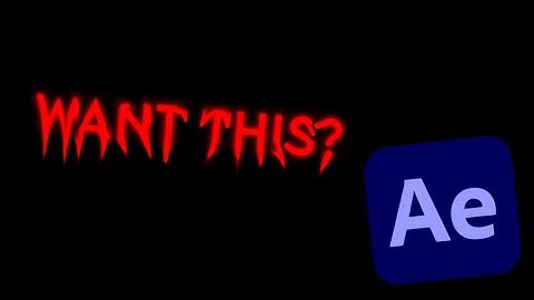 Blood text like Xenoz! [NO PLUGINS NEEDED] I After effects I Tutorial