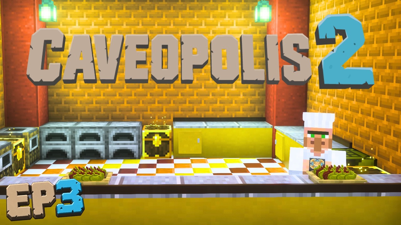 I Moved an Entire Kitchen Into My Cave! | Caveopolis 2