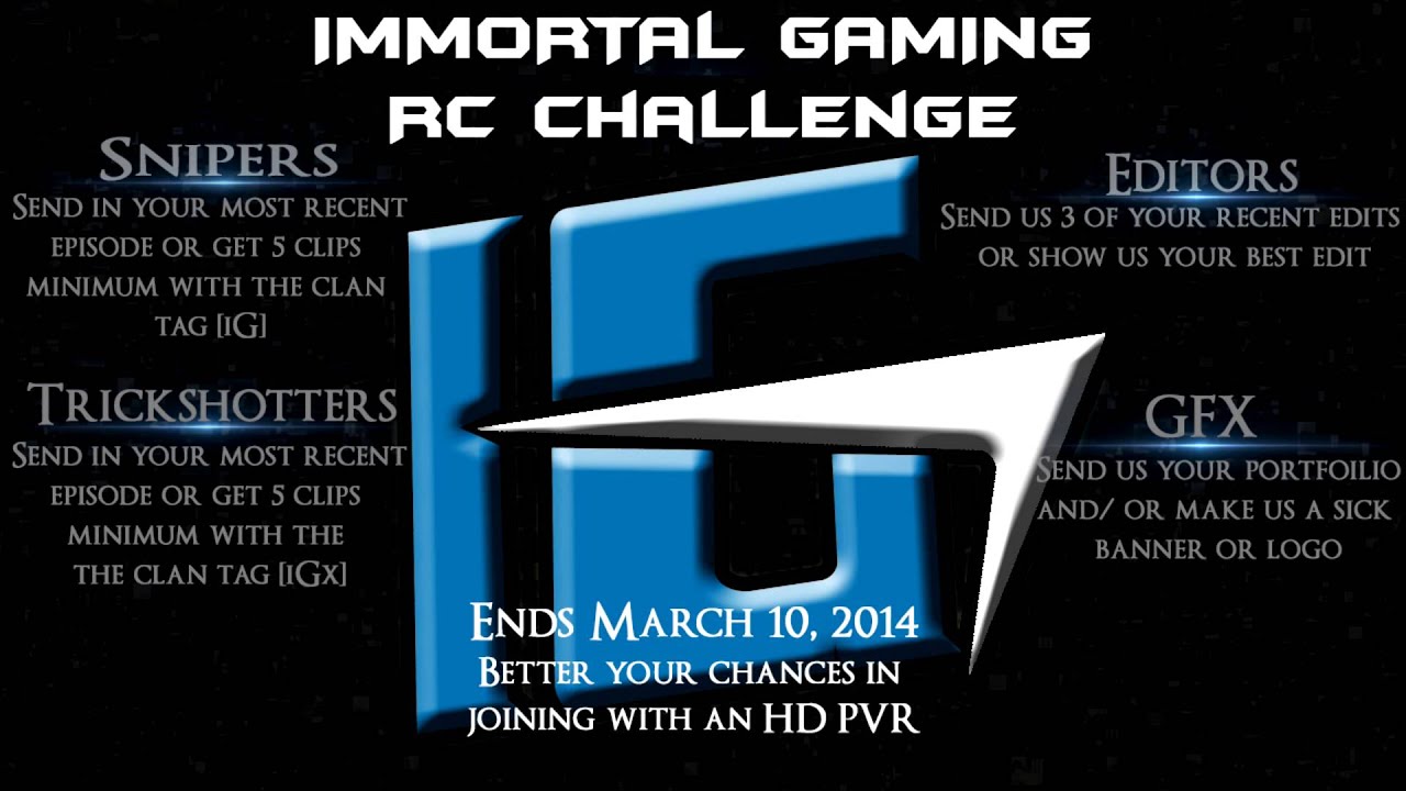 Immortal Gaming Recruitment Challenge
