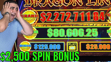 $2,500 Spin BONUS On $2,272,711.84 Dragon Link Slot Machine