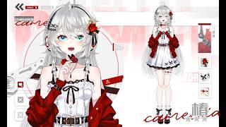 【Camellia】Girly Casual Red & White VTuber VTS Dynamic Outfit & Stream Widgets ~ Aesthetic Mini Skirt screenshot 5