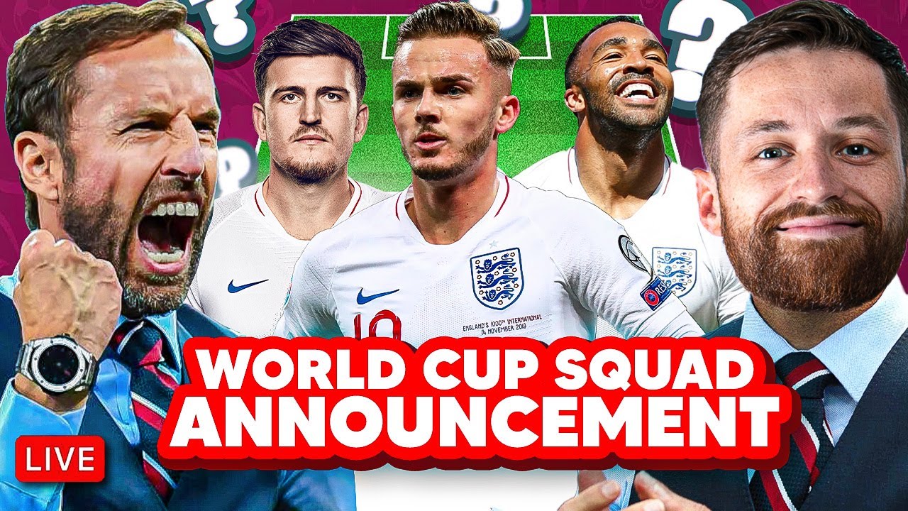 ENGLAND SQUAD ANNOUNCEMENT (WORLD CUP 2022) LIVE REACTION YouTube