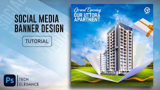 Real Estate Social Media Post Design in Photoshop | Modern Property Ads Tutorial