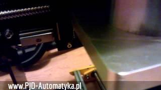 Kreatura and LinuxCNC - test run of x axis