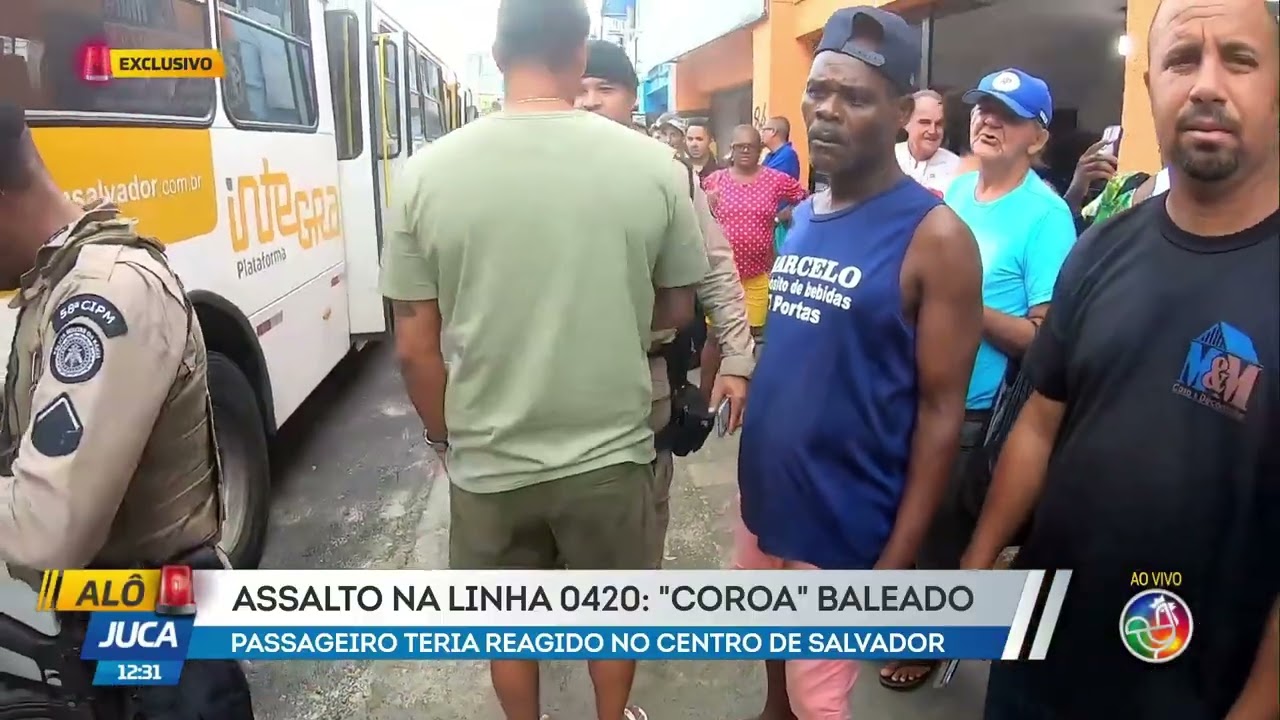 Idoso é baleado durante assalto dentro de ônibus em Salvador | Alô Juca | TV Aratu