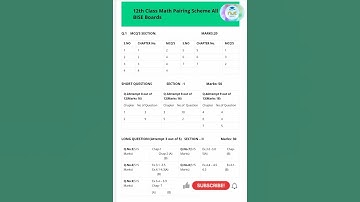 12th Math pairing scheme 2023