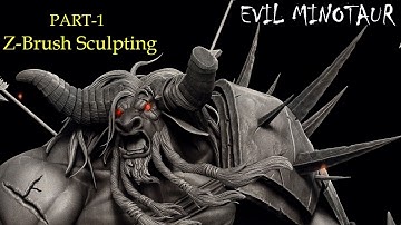 Minotaur sculpting in ZBrush | Pt-1 | Arnab World