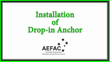 Installation of Drop-in Anchor