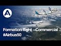 Airbus Commercial Aircraft formation flight: 50-year anniversary