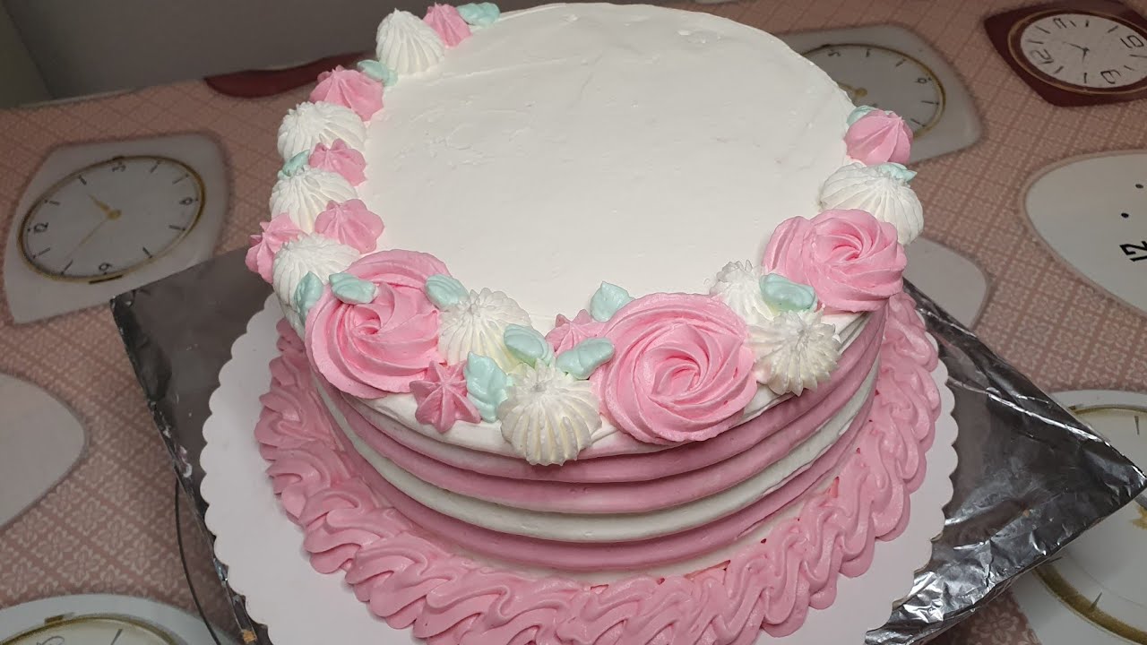 Сметанова торта с пандишпанови блатовете и крем маскарпоне с ягоди! Strawberry cake with mascarpone