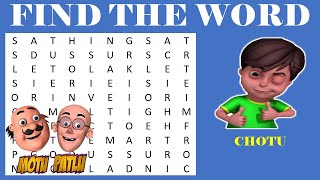 Motu Patlu | Word Game | Word Search | Puzzle | Find the Hidden Words | Word search finder