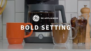 GE 12 Cup Drip Coffee Maker + Adjustable Keep Warm Plate: Bold Setting