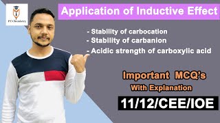 Celebrity APPLICATION OF INDUCTIVE EFFECT|STABILITY OF CARBOCATION| CARBANION|ORGANIC CHEMISTRY | PT CHEMISTRY Net Worth