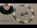 How To Make Drop Shape Pearl Hearts Necklace/Beaded Hearts Necklace Tutorial/Beaded Jewellery.