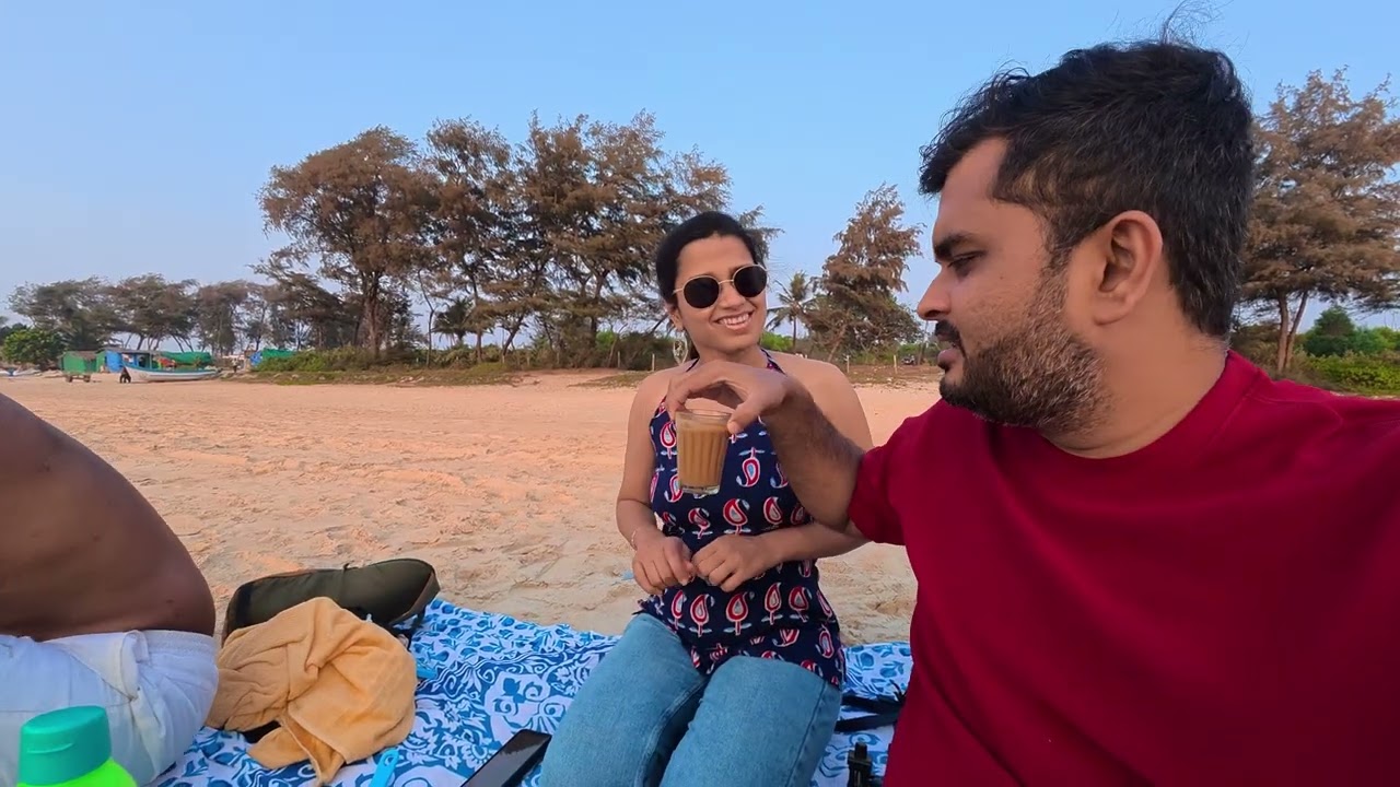 Perfect Goa Evening – Chai & Sunset at Cavelossim Beach 🌊✨