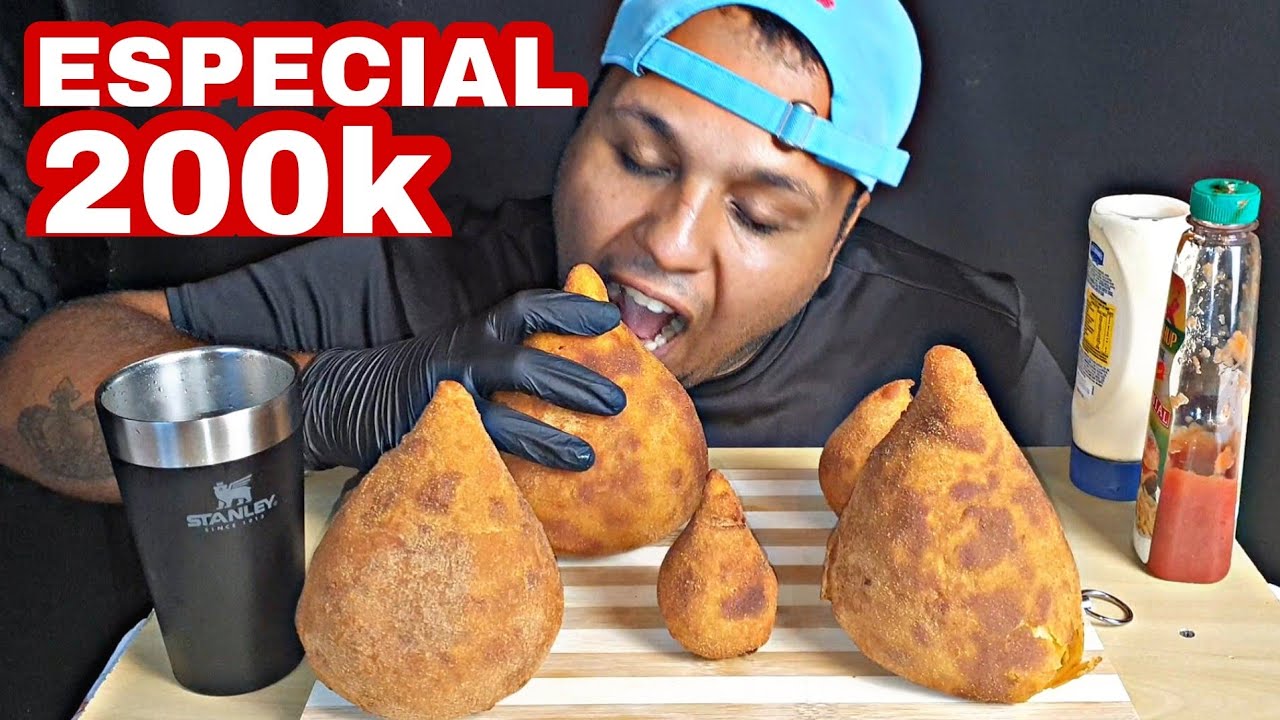 COXINHA GIGANTE DE 1 KILO | ESPECIAL 200K | LUCAS ASMR