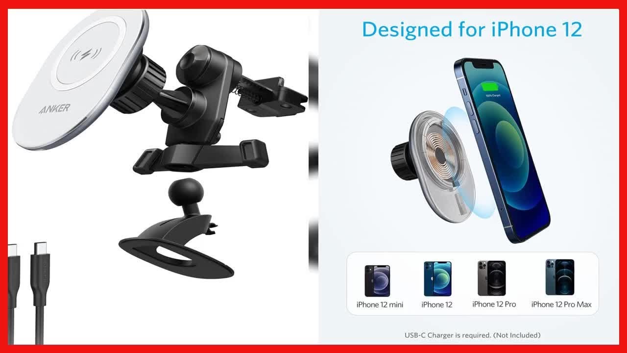 Anker Car Mount Charger, PowerWave Car Charging Mount with 4