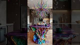 👑 The ULTIMATE Luxury Crystal Mineral Kitchen Islands 💎 Amethyst Ruby Emerald Epoxy #design #decor Wealth