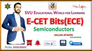 ECET bits on Electronic devices and circuits|| ECET Model bits for ECE branch||Semiconductors-2||