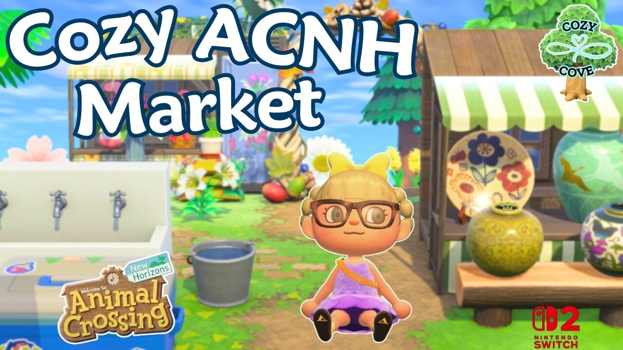 🍎 ACNH Farmers Market Build | Cozy Cove Forever Fridays 🌿 | Animal Crossing New Horizons