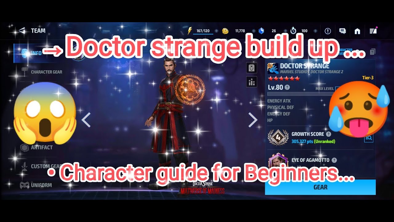 Doctor strange character guide build up 🥵 | beginners guide 😱 | Mff
