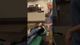 Adjusting near fractures, spinal curves restored. Sacral base angles back from the dead.