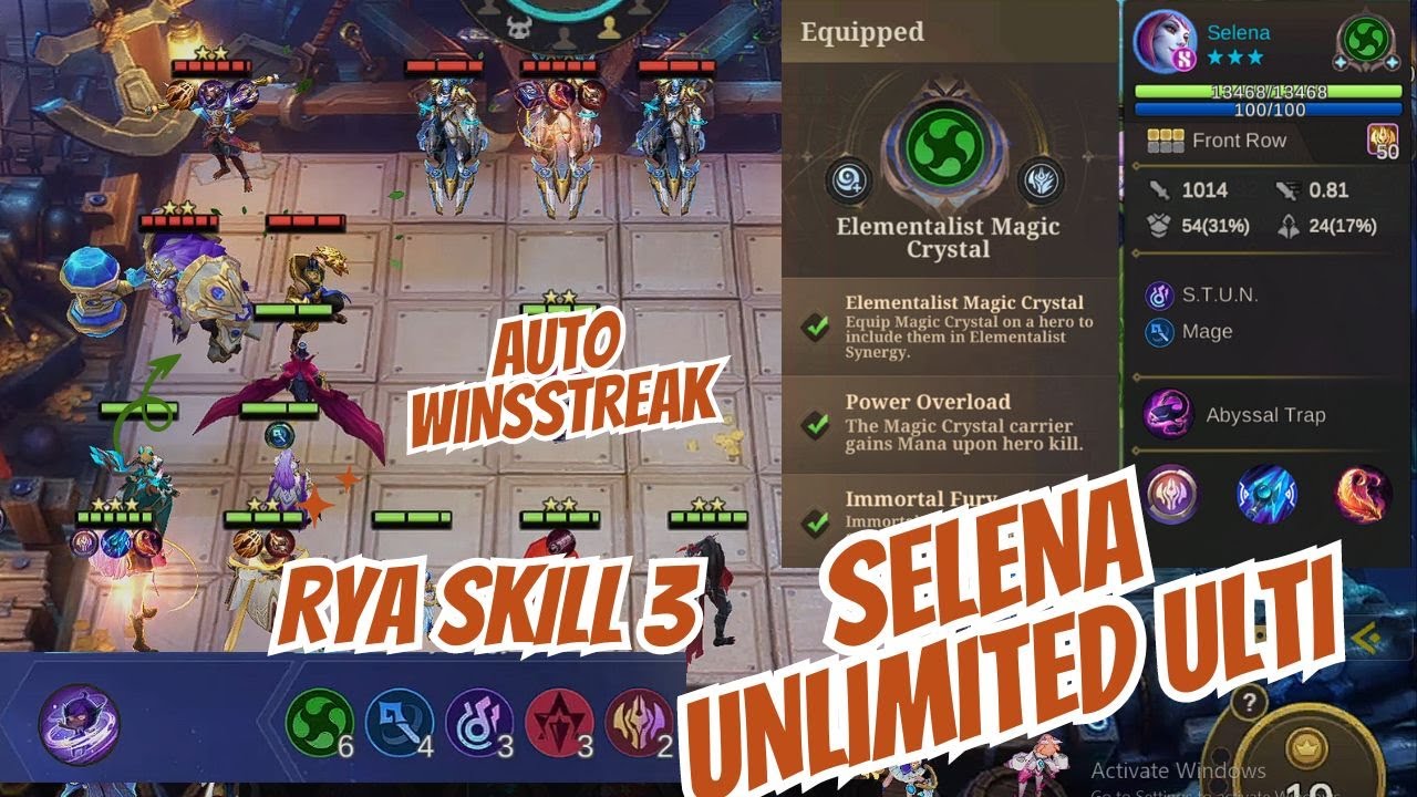 SELENA BLESSING STUN AKTIF EARLIER, AUTO MUKBANG GAMING!!!! RYA SKILL3 MAGIC CHESS 2024