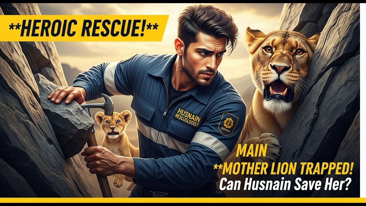 Brave Ranger Frees Trapped Lioness from Solid Rock  An Emotional Reunion with Her Cub