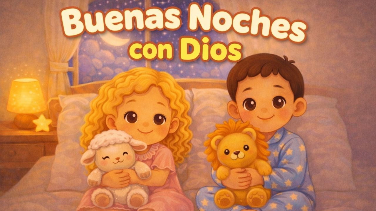 Buenas Noches con Dios 🌙 Canción de Cuna Cristiana para Dormir | Música Relajante para Bebés y Niños