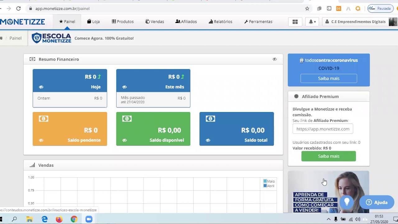 Instalando seu pixel na Monetizze