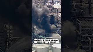 Large fire burning at refinery in Delaware County | Chopper 6 LIVE