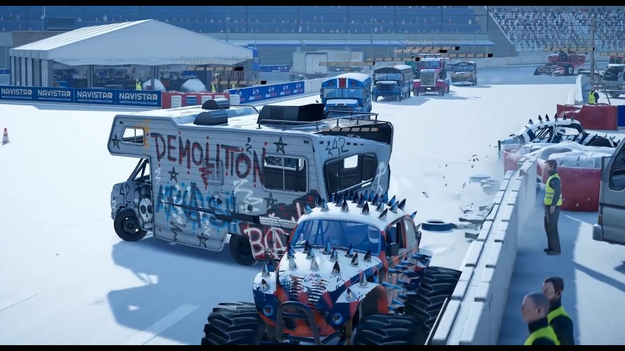 Wreckfest (2026 Gameplay) [Winter Hilltop Stadium] Figure 8 Track Race -  Driving Bugzilla