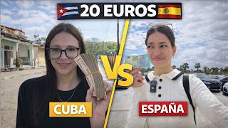 😱 asi es COMPRAR COMIDA en Cuba vs España 💶 gastando 20 EUROS