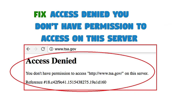 Fix Access Denied You Don't Have Permission To Access On This Server
