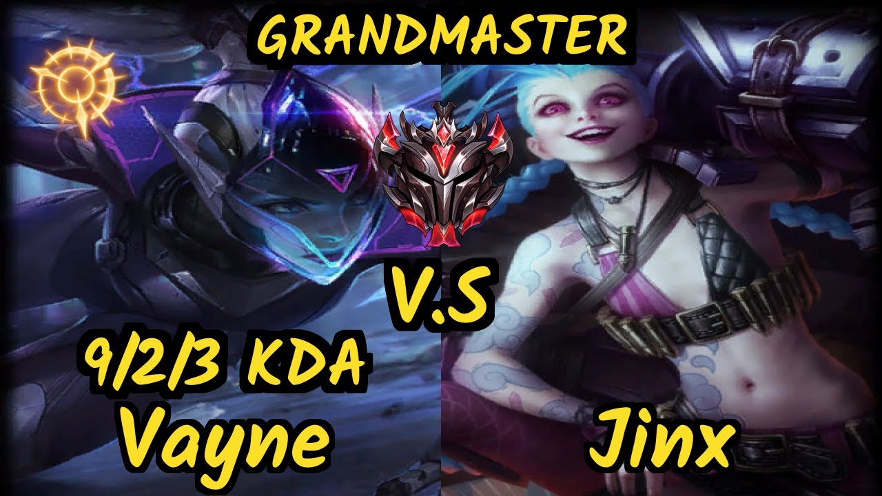 Hi Im Gosu (VAYNE) vs JINX - 9/2/3 KDA BOTTOM ADC GAMEPLAY - NA Ranked GRANDMASTER v9.7