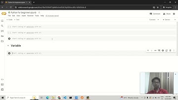 Python for beginners, Google Colab, Variables