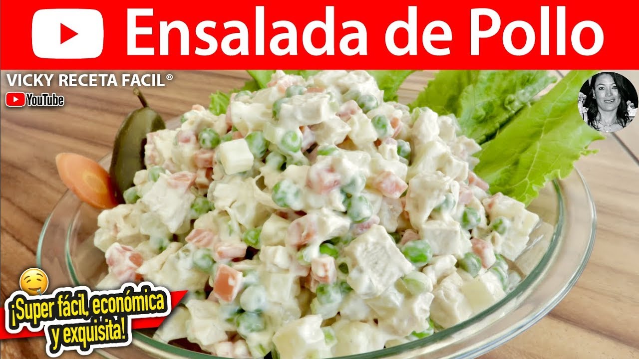 ENSALADA DE POLLO | #VickyRecetaFacil - YouTube