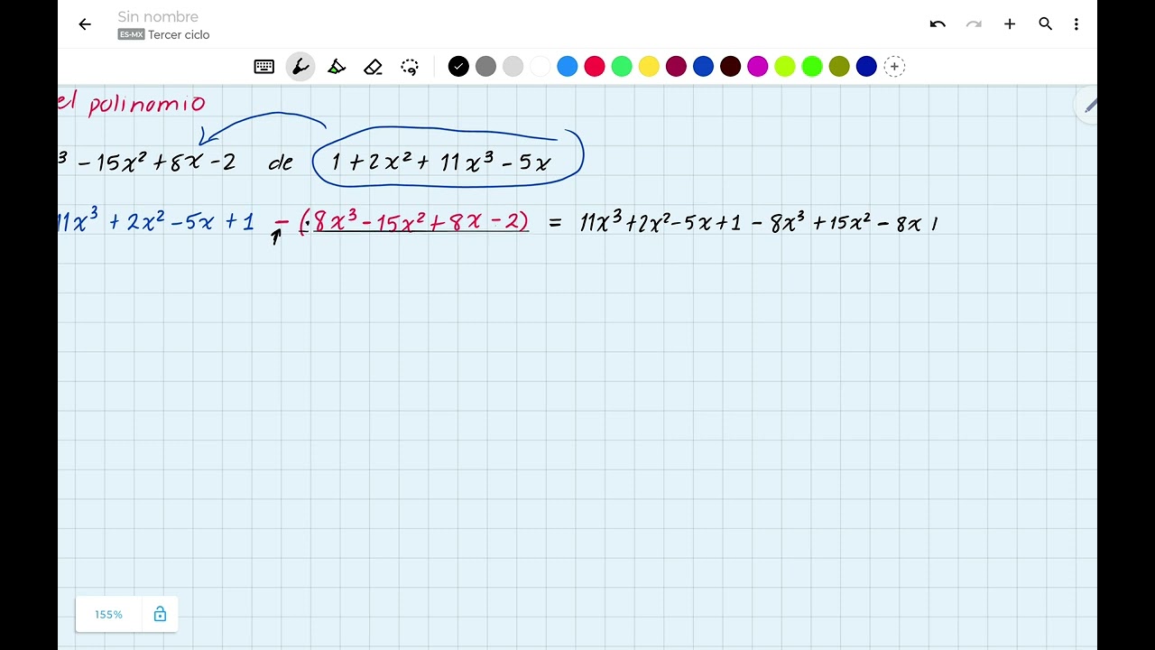 RESTA DE POLINOMIOS (8°)